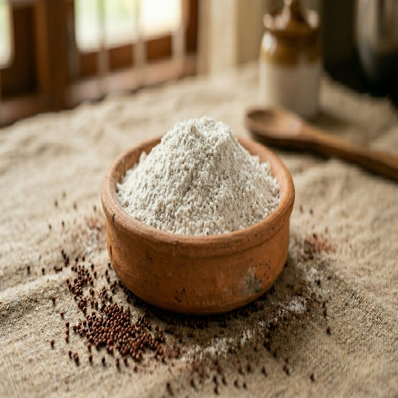 Organic Ragi Flour — Stone-Milled, handcrafted organic Organic Essentials by Ideal Valley of Foods
