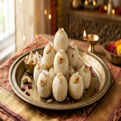 Rava Ladoo — handcrafted organic  by Ideal Valley of Foods